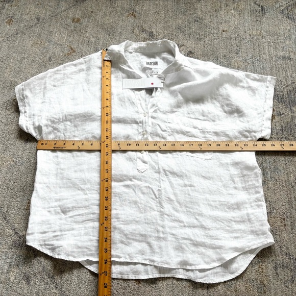 GRAYSON NWT 100% LINEN ARTIST SS SHIRT SIZE MEDIUM OVERSIZED BOXY LAGENLOOK CHIC - Picture 6 of 7